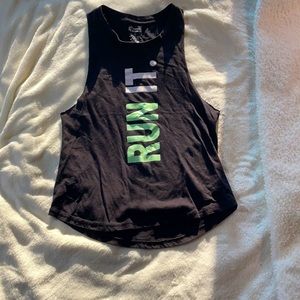 *SOLD*athleisure tank top - black - running
